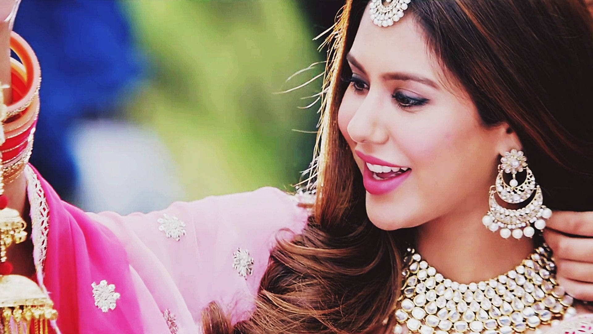 Download Bhojpuri Actress Wearing Striking Jewelry Wallpaper | Wallpapers .com