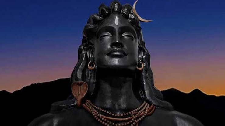 Statua3d Di Bholenath Adiyogi Shiva Sfondo