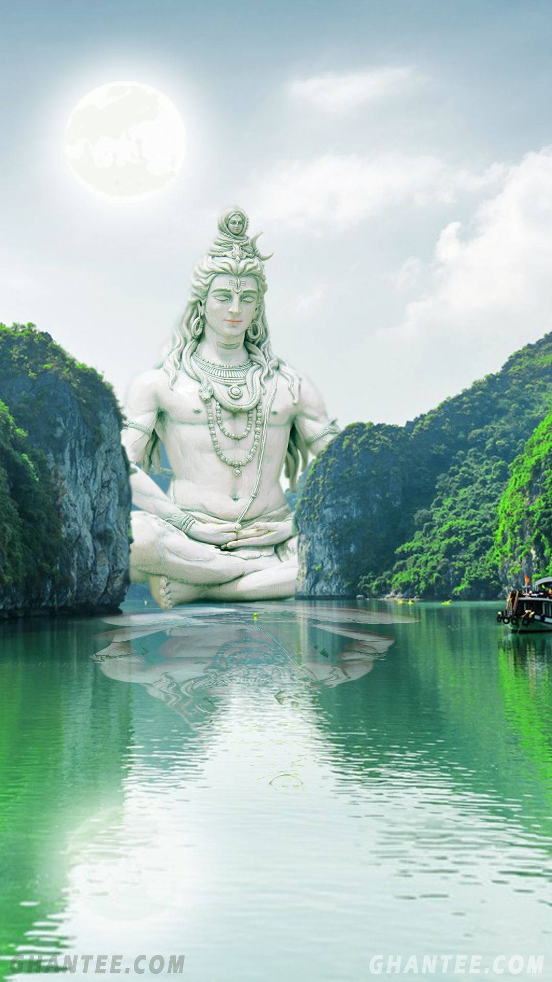 Download Bholenath Hd Shiva Statue Lake Wallpaper 
