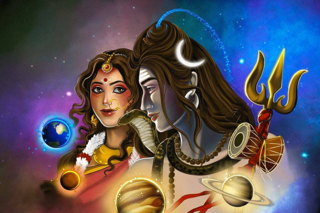 Download Bholenath Shiva With Parvati 3d Wallpaper 