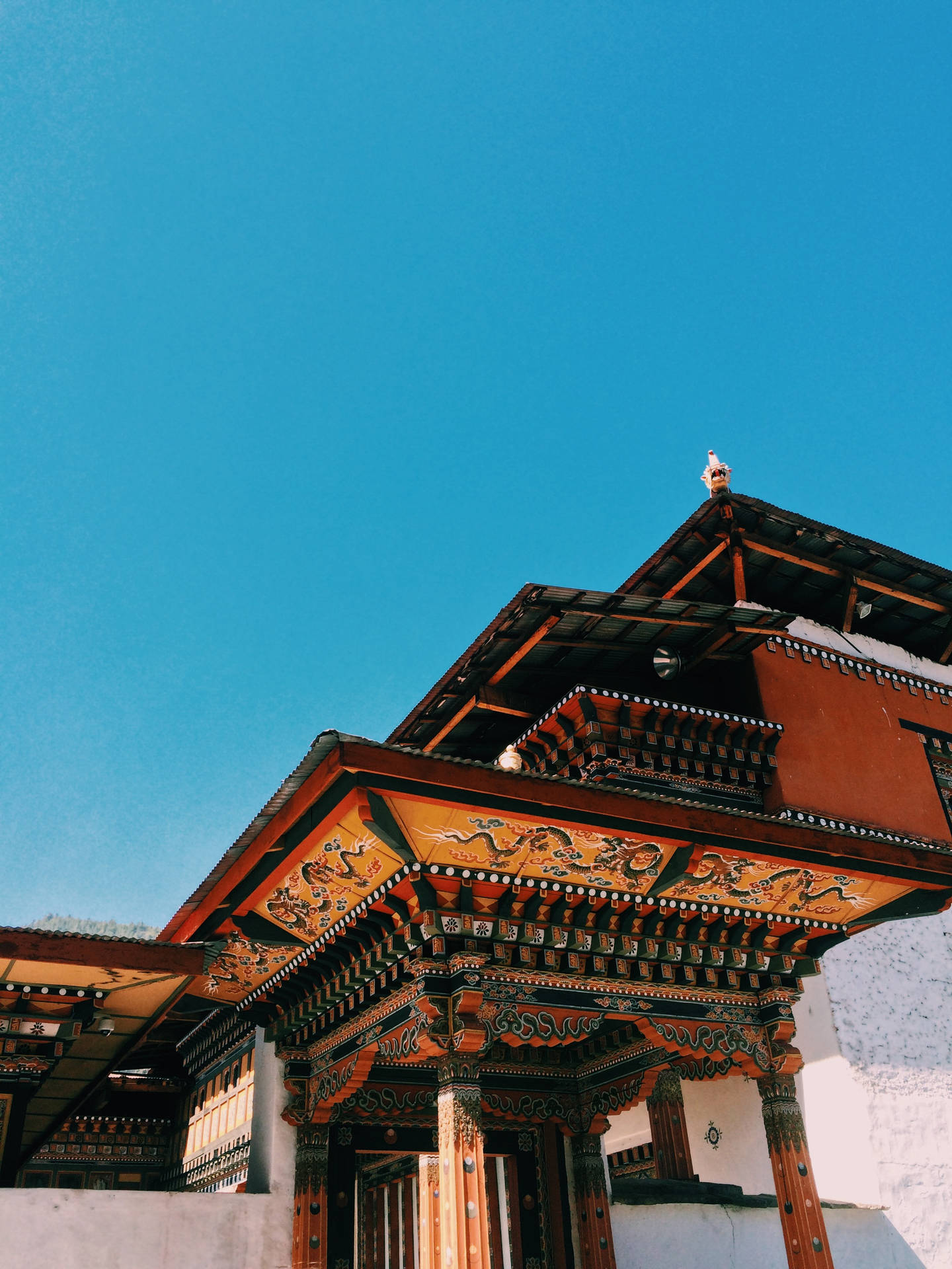 Templode Punakha En Bután. Fondo de pantalla