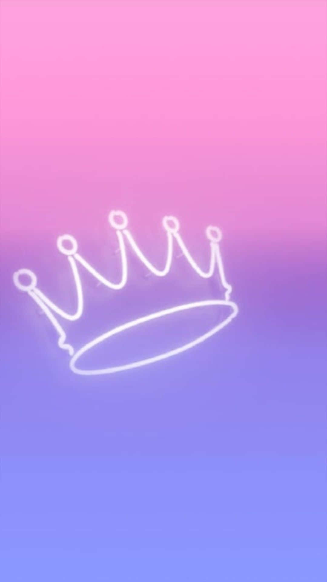 A Crown On A Pink And Blue Background