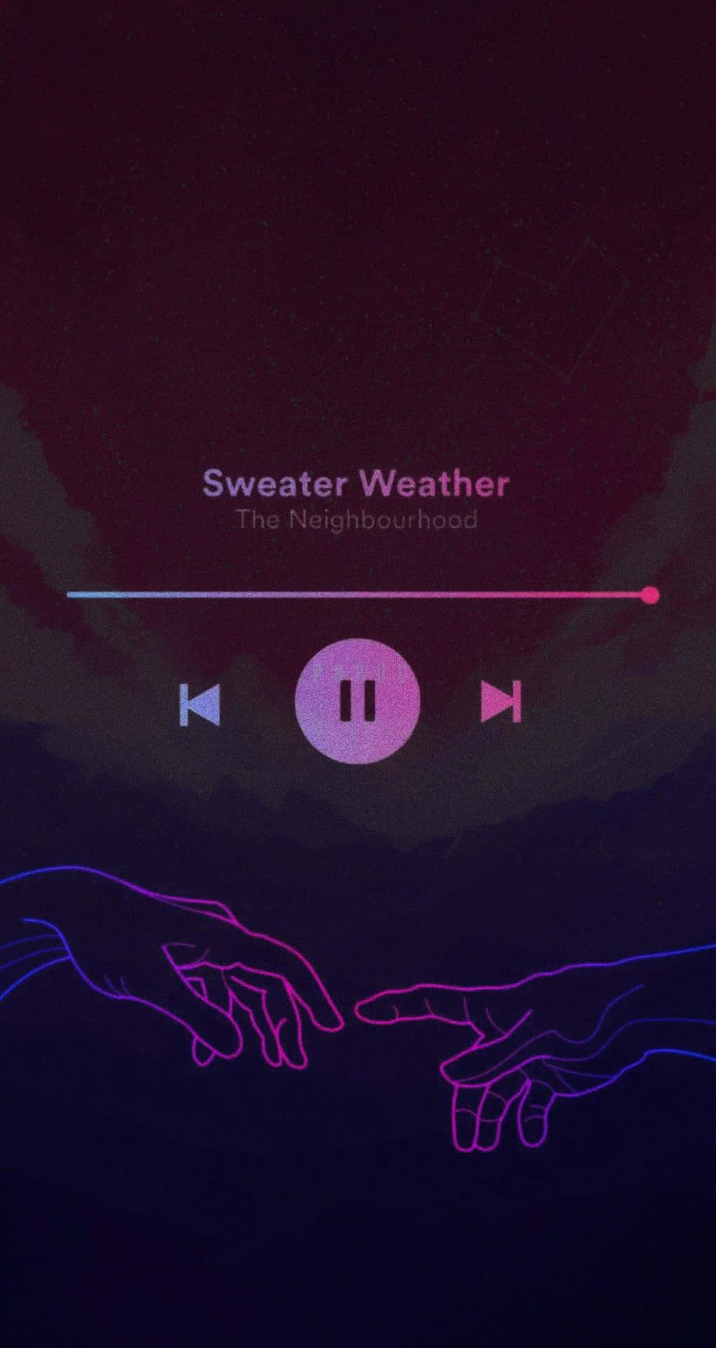 A Picture Of Two Hands With The Words Sweater Weather