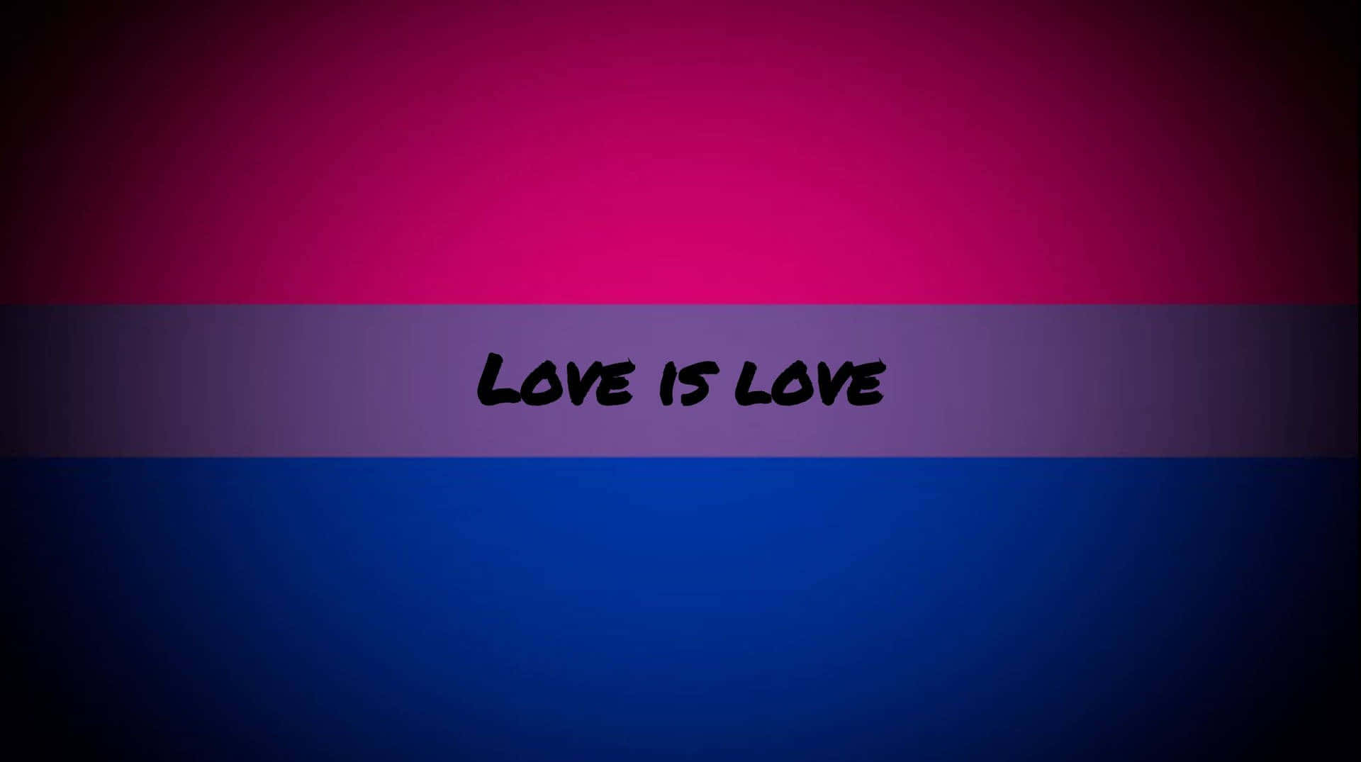 Love Is Love - A Pink And Blue Striped Background