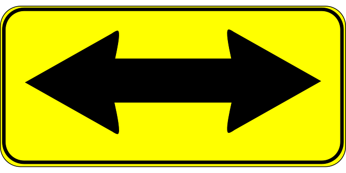 Bi Directional Arrow Sign PNG