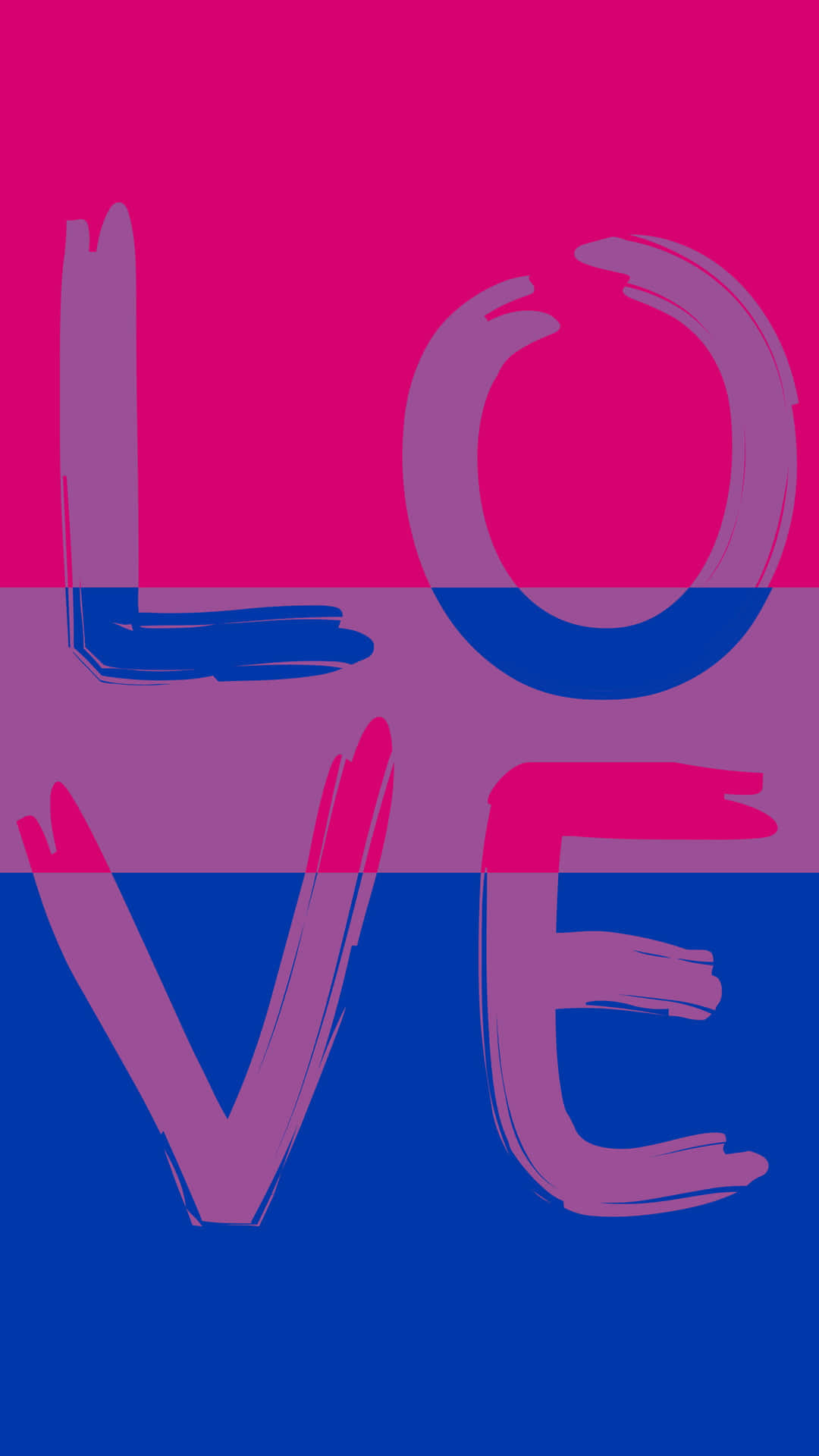 A Blue And Pink Background With The Word Love Wallpaper