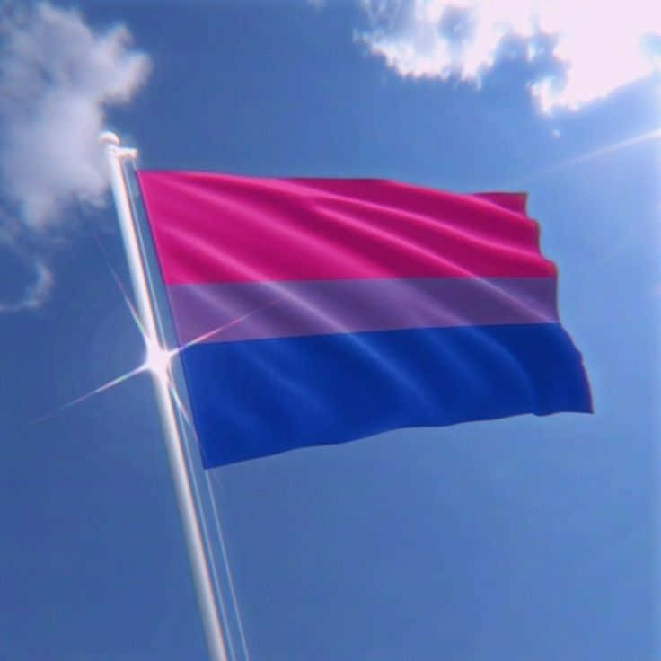 "Showing My Pride: An Image of the Bi Flag" Wallpaper