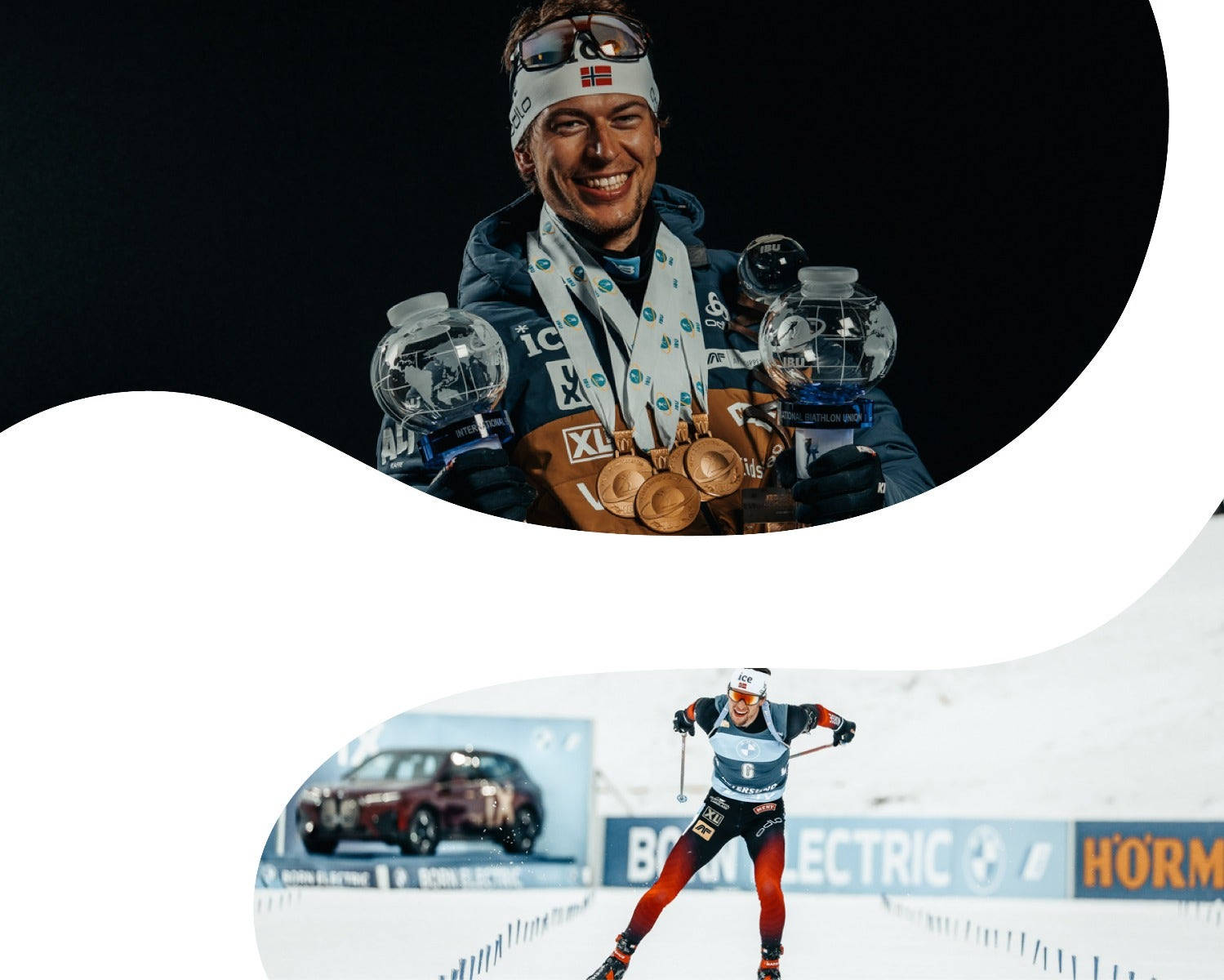 Biathlonathlet Sturla Holm Laegreid Illustration Wallpaper