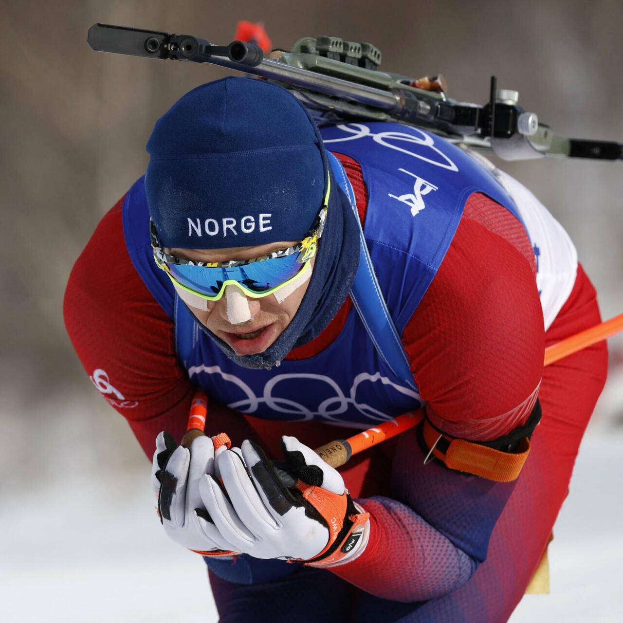 Biathlon Vetle Sjaastad Christiansen During 2022 Winter Olympics Wallpaper