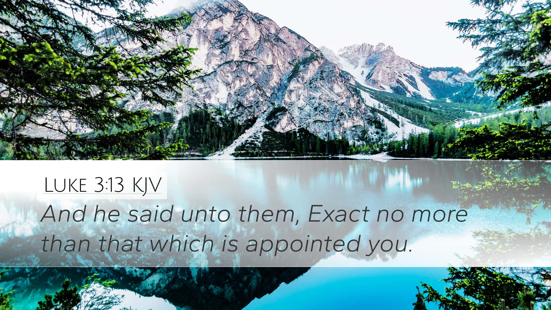 Bible Verse From Luck About Exact Things Appointed To You Wallpaper