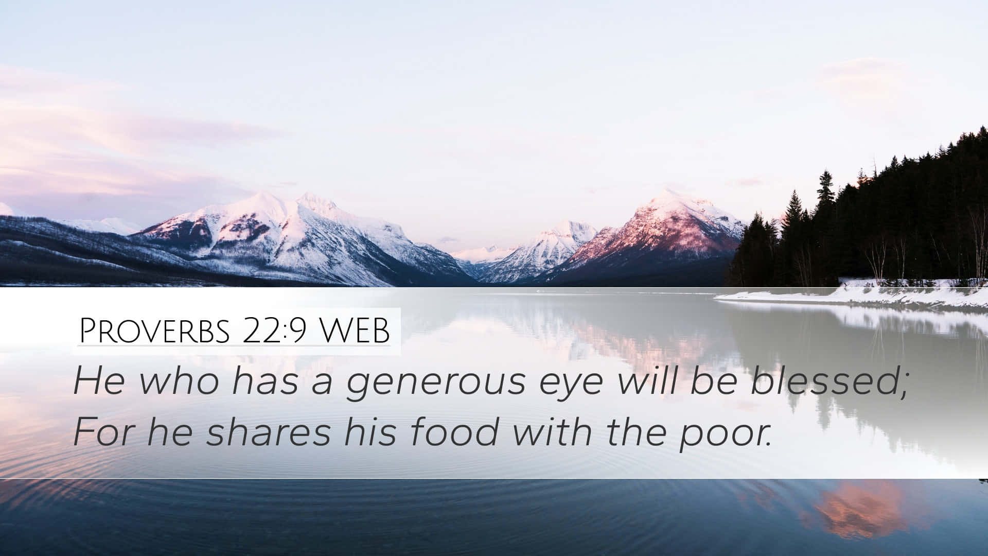 Bible Verse From Proverbs About Being Generous Wallpaper