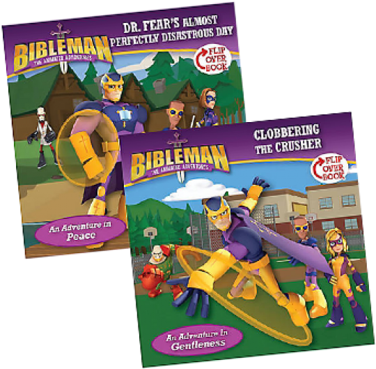 Bibleman Adventure Flip Over Book Covers PNG