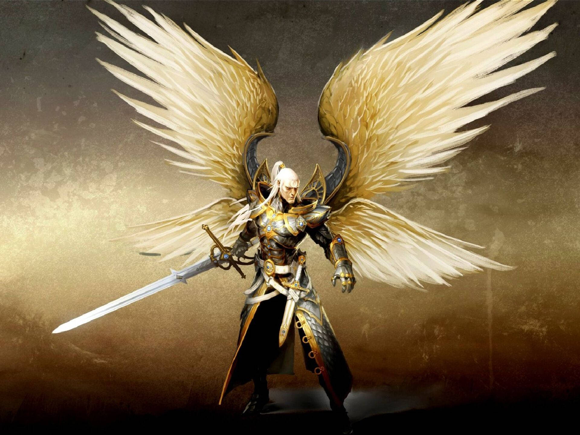 Biblical Angel With Armor Wallpaper