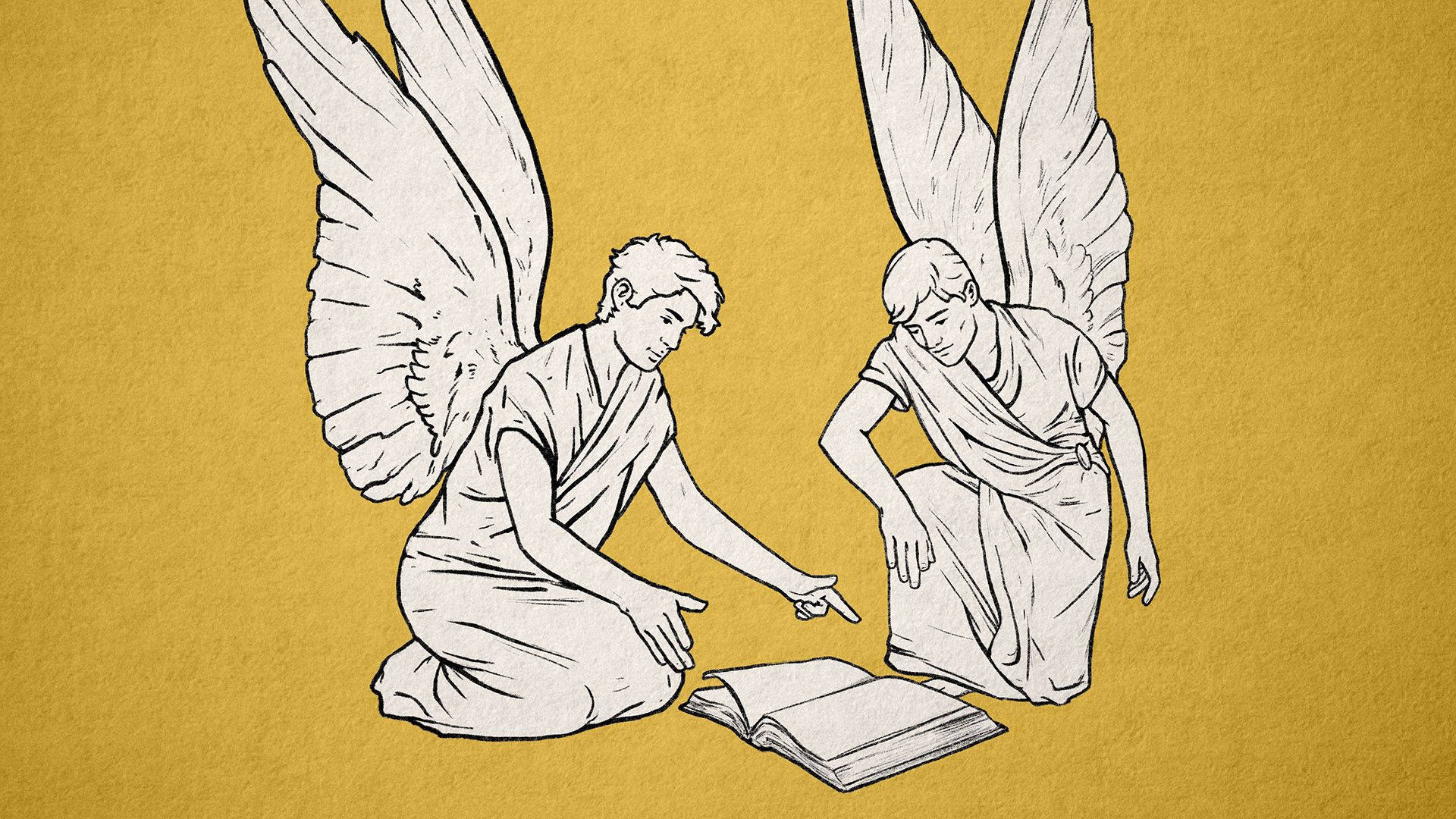 Biblical Angels Reading Wallpaper