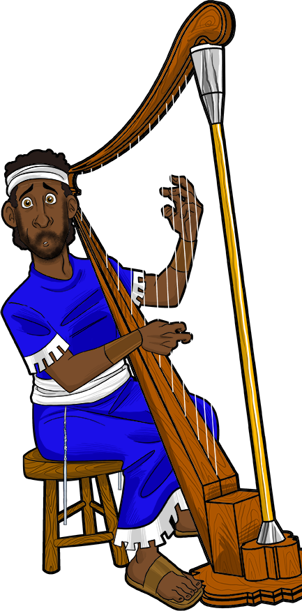 Biblical Harpist Clipart PNG
