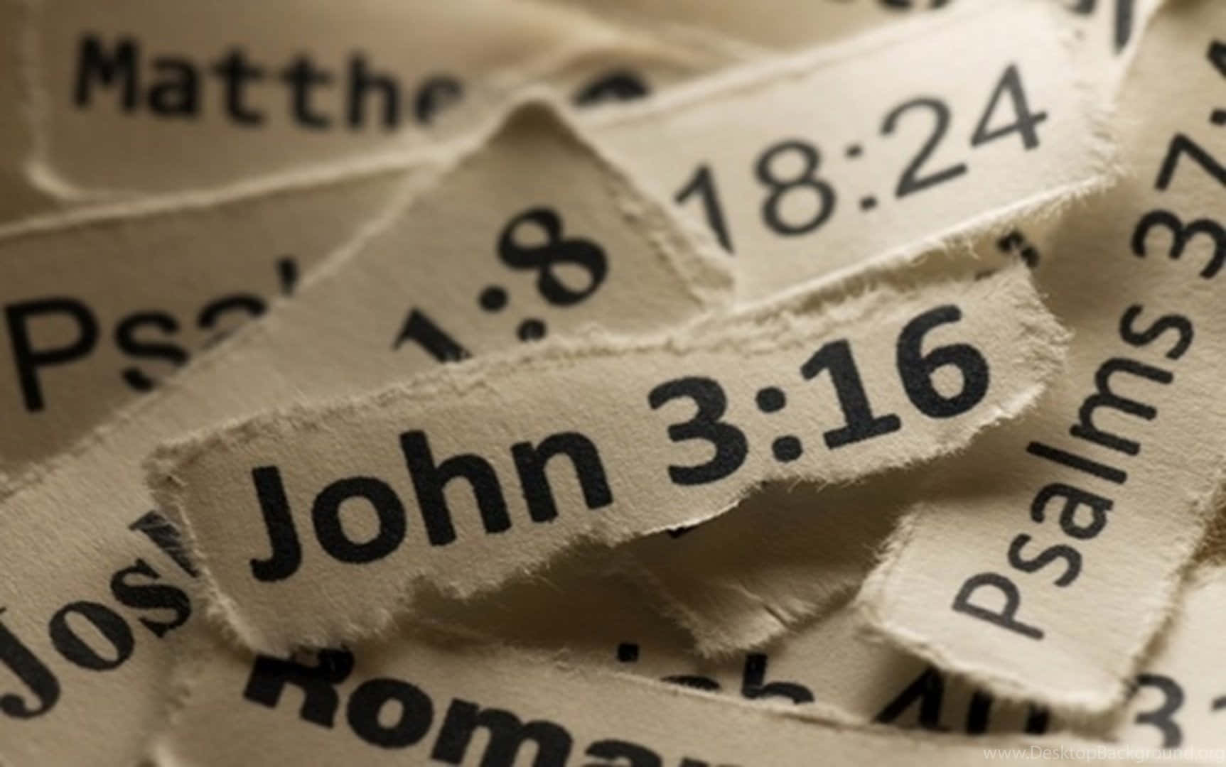 Biblical Verses Paper Snippets Wallpaper
