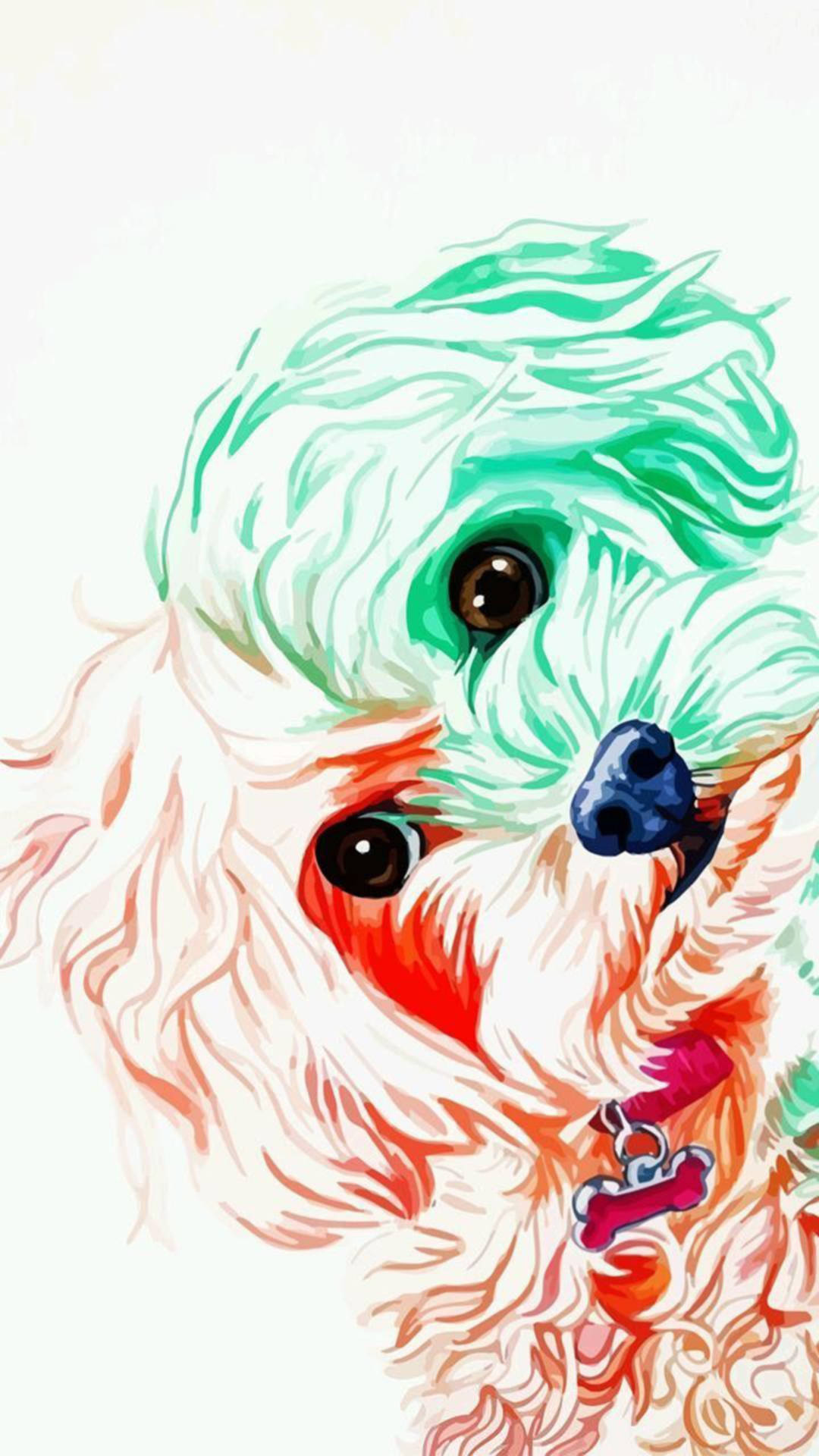 Bichon Frise Dog Art Wallpaper