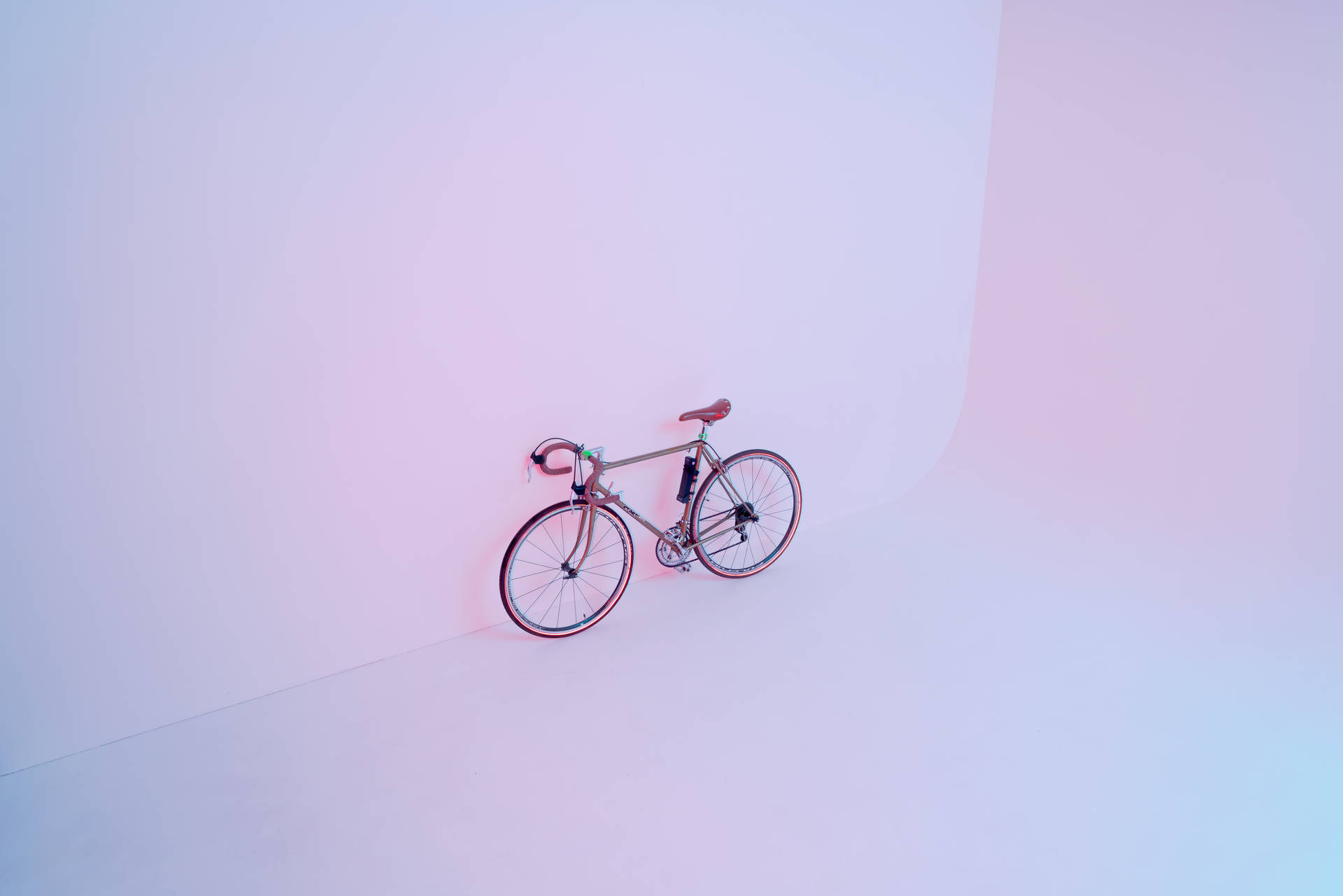 Bicycle In Ombre Room Wallpaper