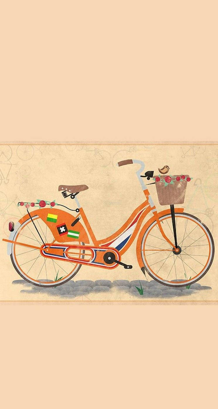 Aesthetic Butchers Bicycle Iphone Digital Art Wallpaper