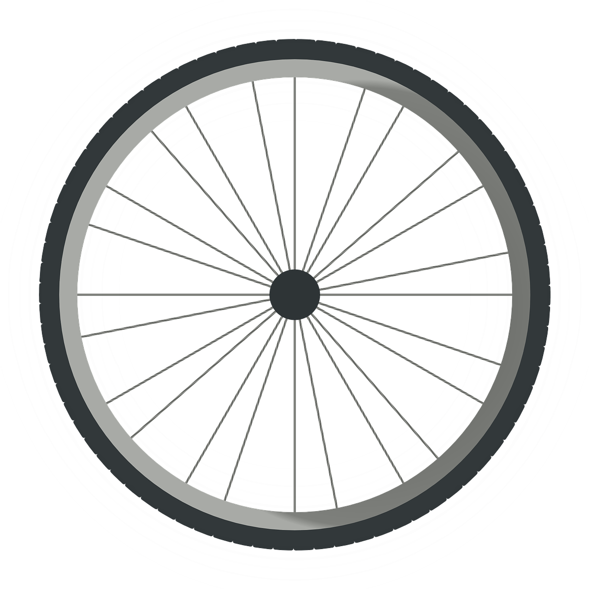 Bicycle Wheel Isolated Graphic PNG