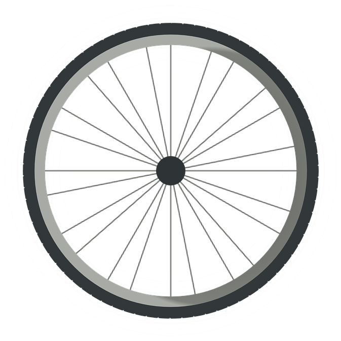 Bicycle Wheel Isolated Graphic PNG