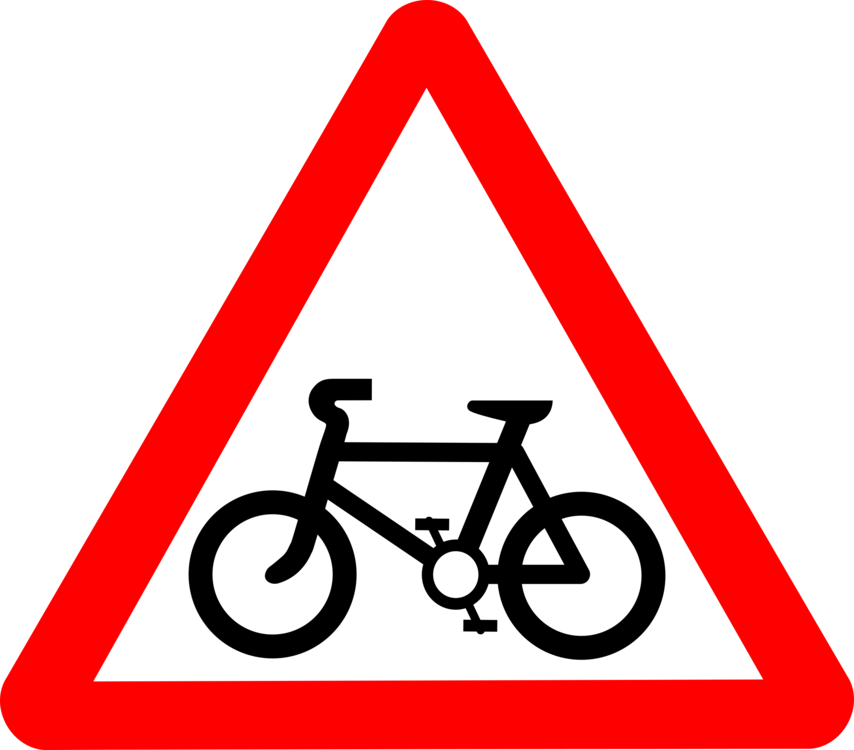 Bicycle_ Triangle_ Warning_ Sign.png PNG