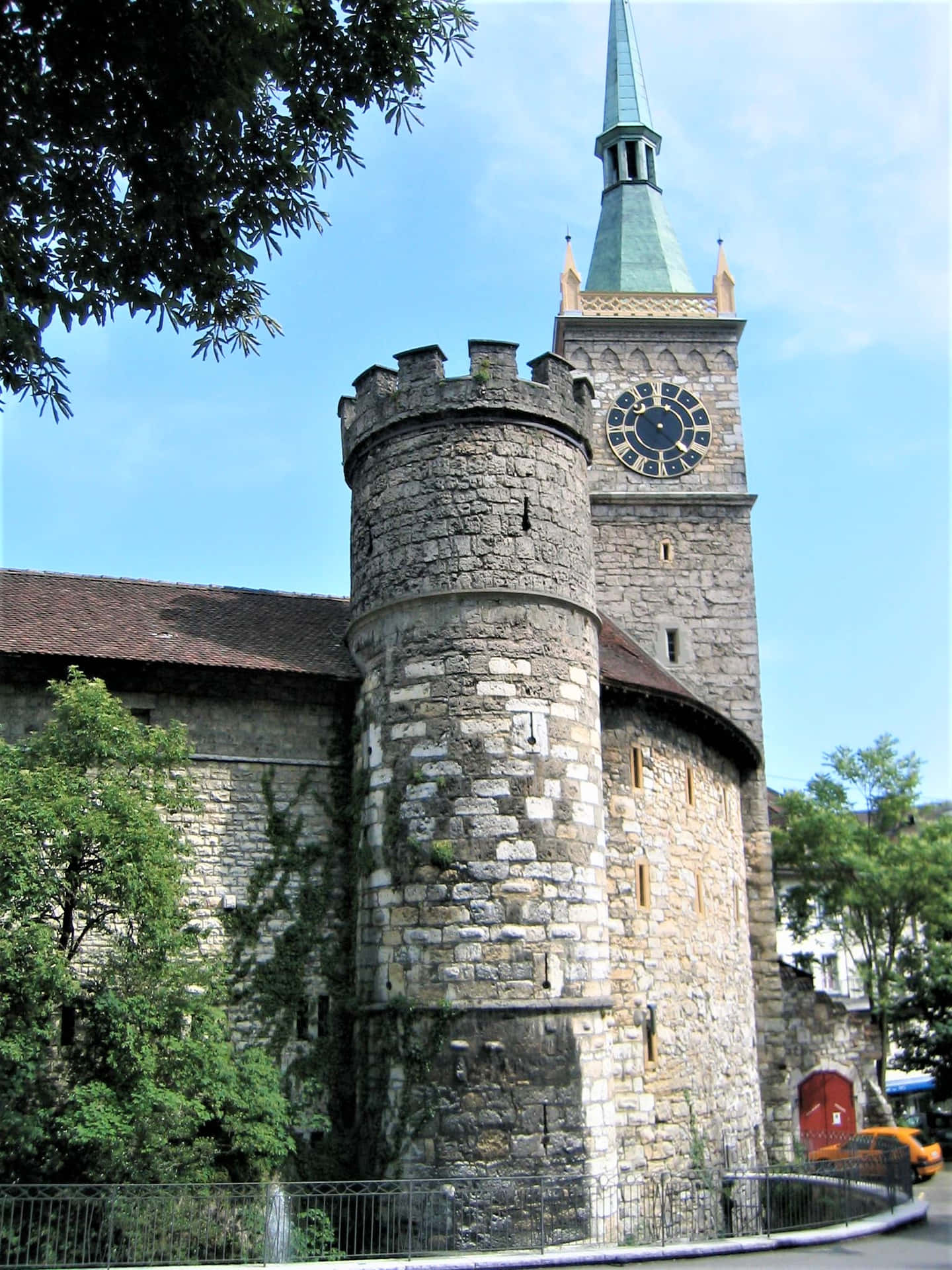 Biel Bienne Historic Clock Tower Wallpaper