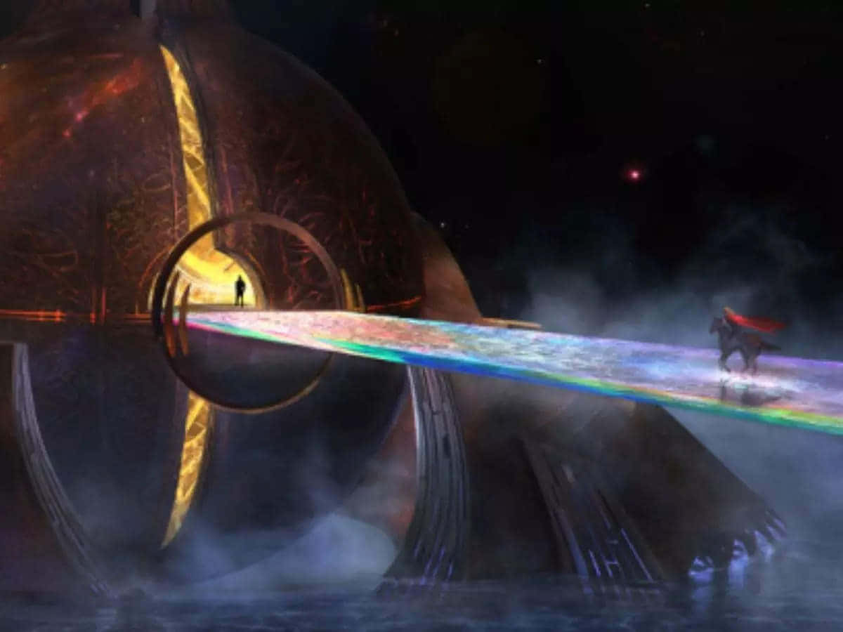Travelling Through The Mystic Bifrost Wallpaper