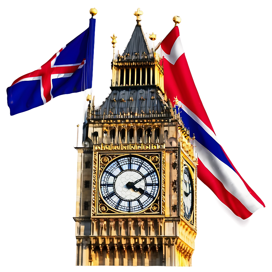 Big Ben And Uk Flag Png Pqi55 PNG