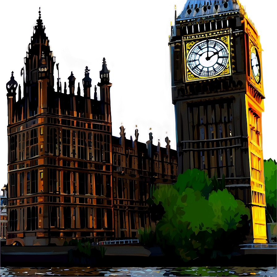 Big Ben And Westminster Bridge Png Nll86 PNG