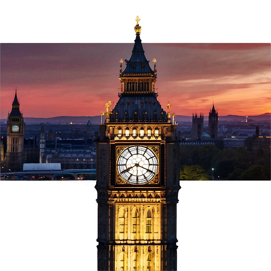 Big Ben At Sunset Png 48 PNG