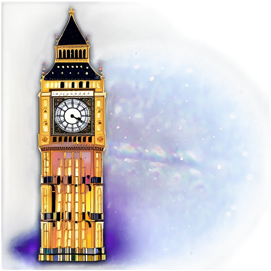 Big Ben Christmas Lights Png 6 PNG