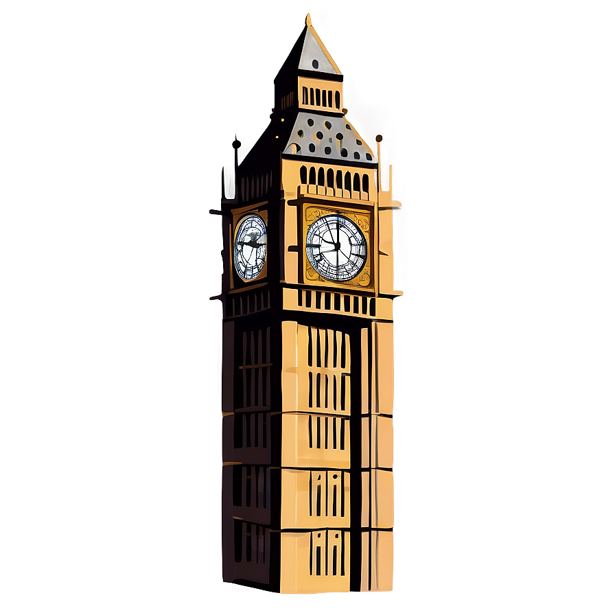 Big Ben Detailed Illustration Png 57 PNG