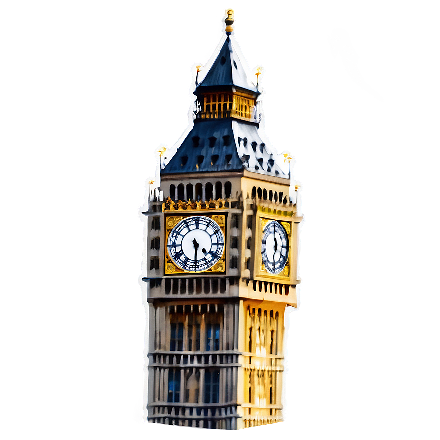 Big Ben In Watercolor Png Ghe PNG