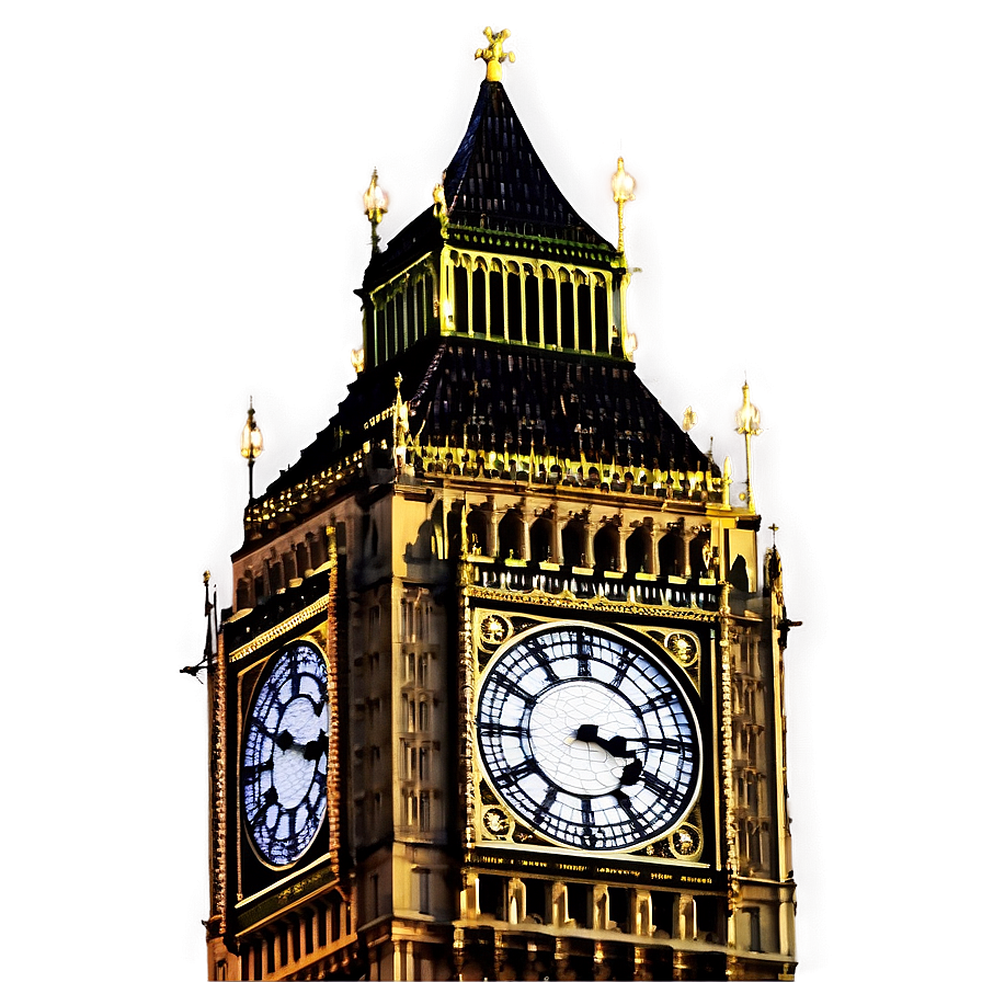 Big Ben Lit Up At Night Png 6 PNG