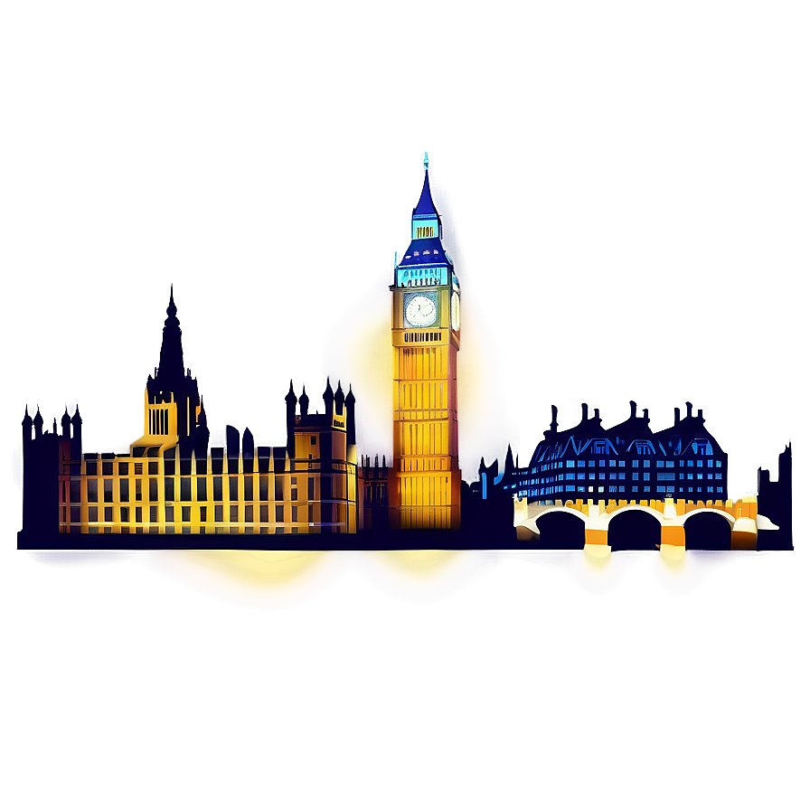 Big Ben Lit Up At Night Png Jlr PNG