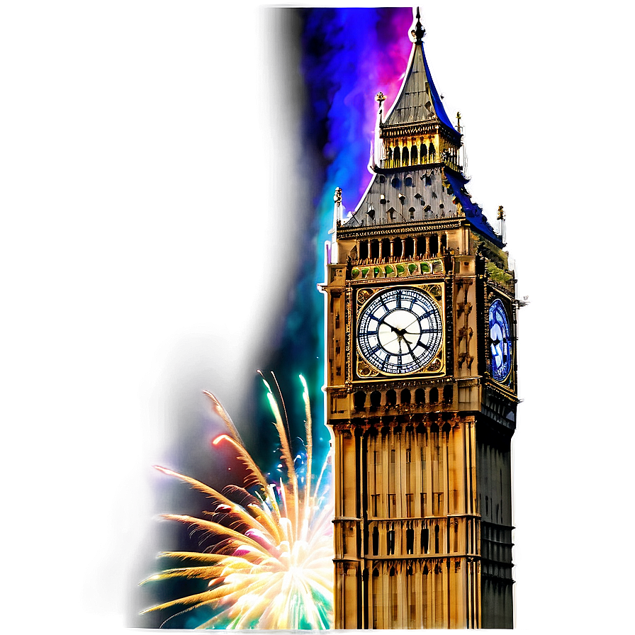 Big Ben New Year Fireworks Png 48 PNG