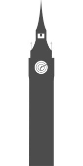 Big Ben Silhouette Graphic PNG