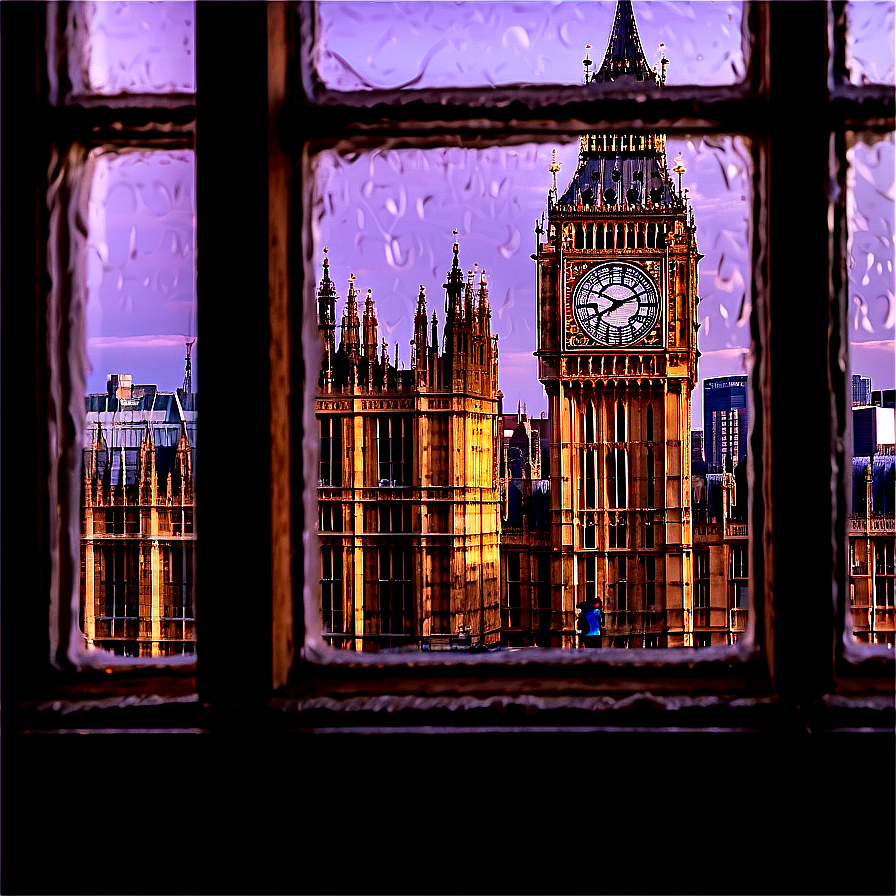 Big Ben Through Window Png 06112024 PNG