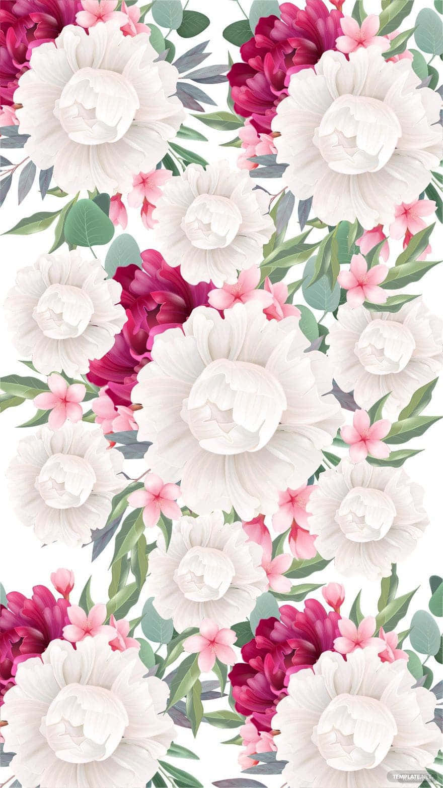 Big Blooming Pink Flowers Wedding Background