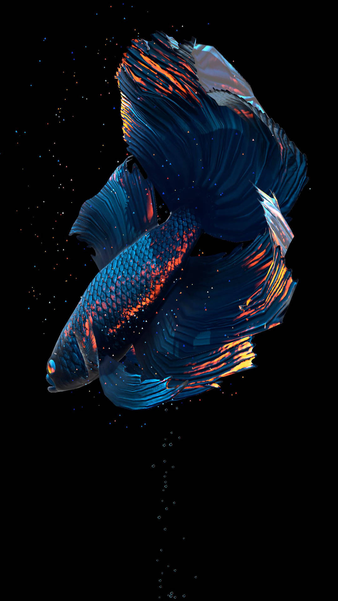 Colorful Big Blue Fish Captured In Its Natural Habitat Wallpaper