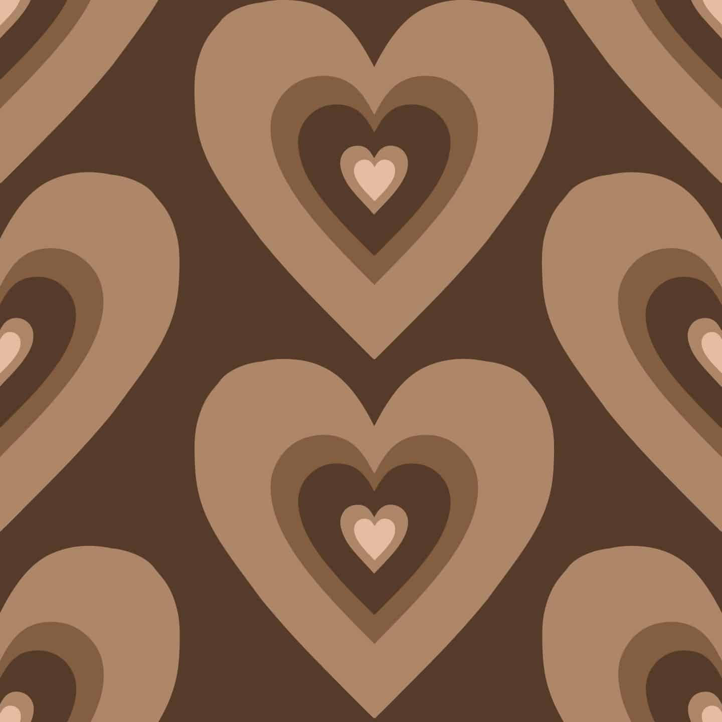 Big Brown Wildflower Hearts Wallpaper