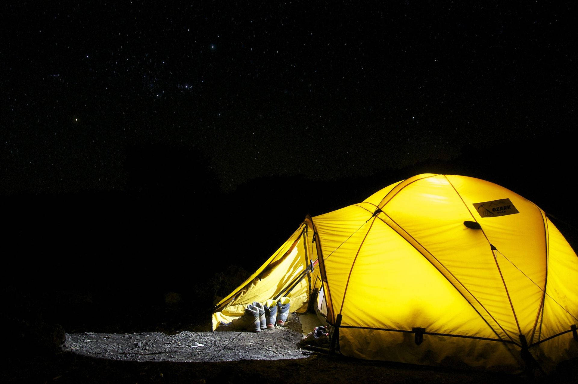 Big Camping Tent Wallpaper
