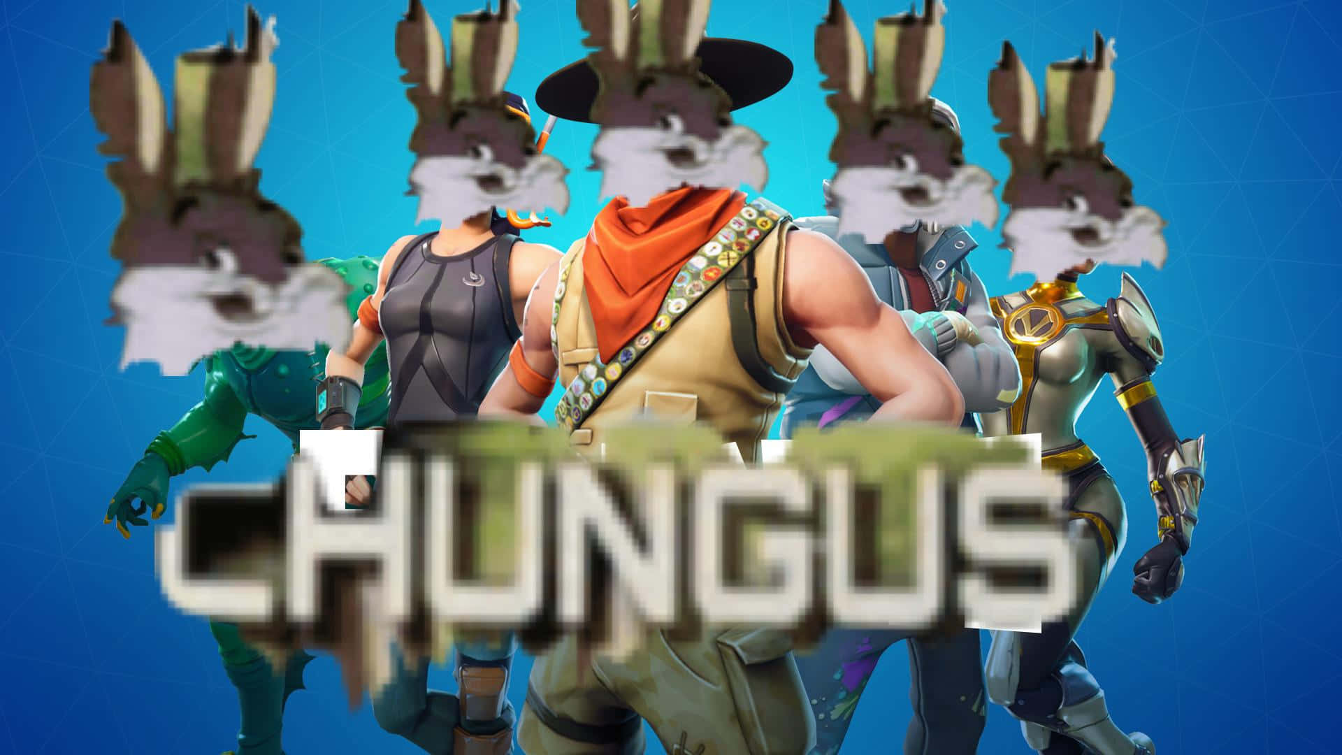 A Group Of People With The Word Chuggus Wallpaper