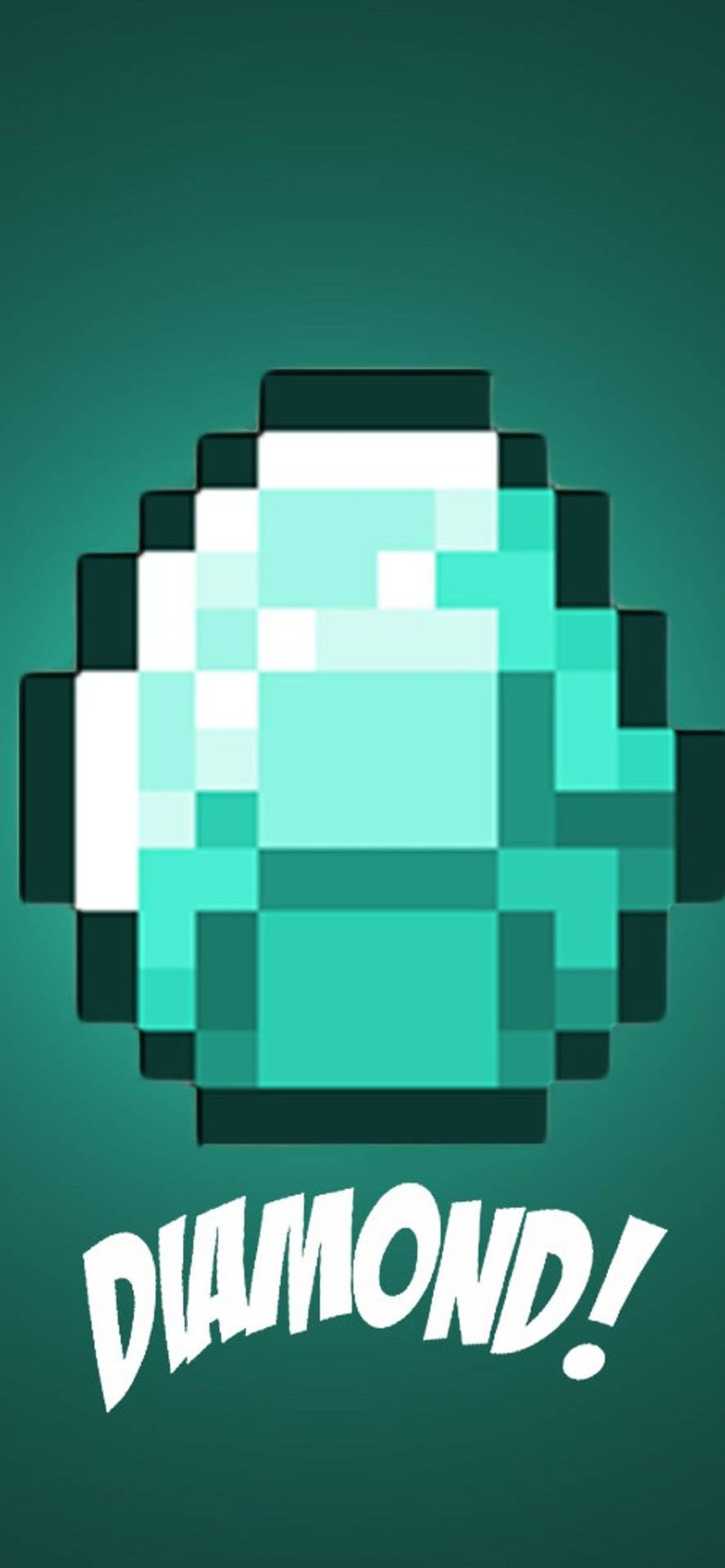 Big Diamond Minecraft iPhone Wallpaper