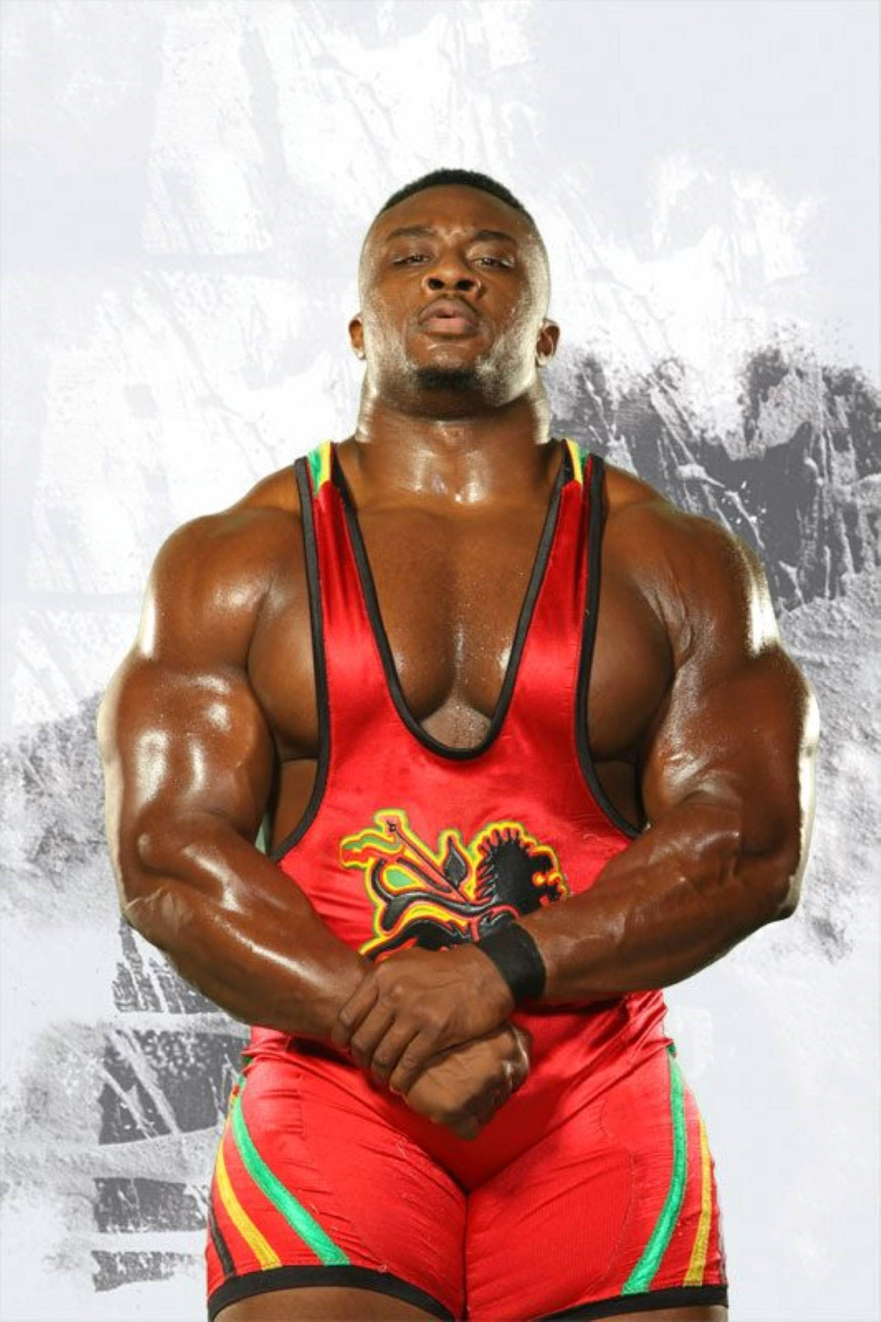 Caption: Big E, a Talented American Wrestler, Displaying His Muscular Physique Wallpaper