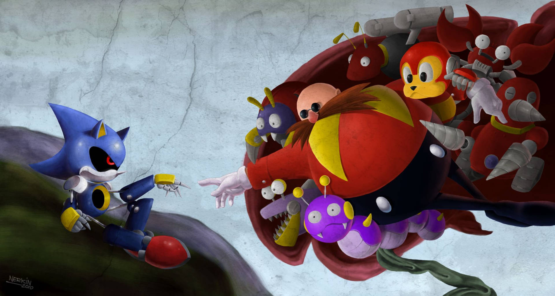 Big Eggman Super Sonic Characters Wallpaper