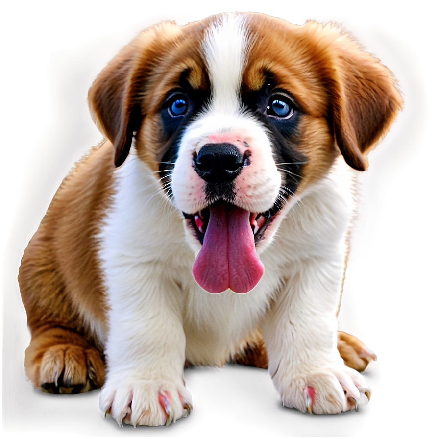 Big Eyed Saint Bernard Puppy Png Elh PNG