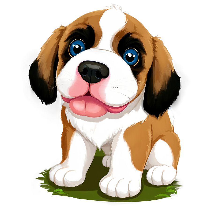 Big Eyed Saint Bernard Puppy Png Pbk PNG