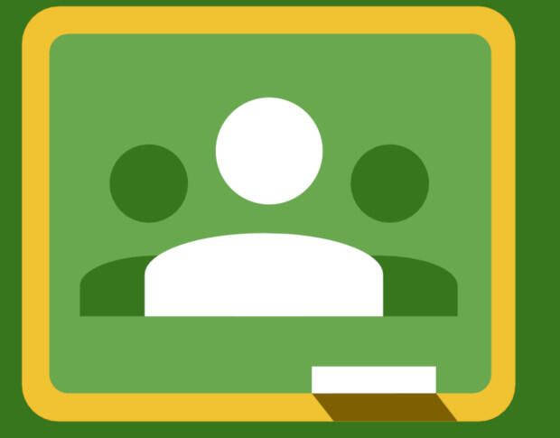 Big Google Classroom Logo In Green Background Wallpaper